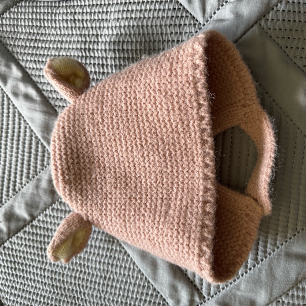 Cozy Pink Knit Kids Hat